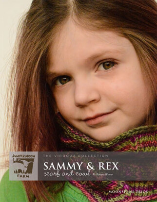 Sammy & Rex Scarf and Cowl in Juniper Moon Moonshine Trios - J8-05 - Downloadable PDF