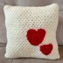 Decorative Pillow with Hearts