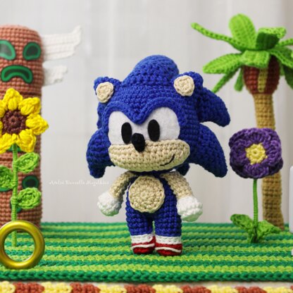 Sonic, the hedgehog amigurumi pattern