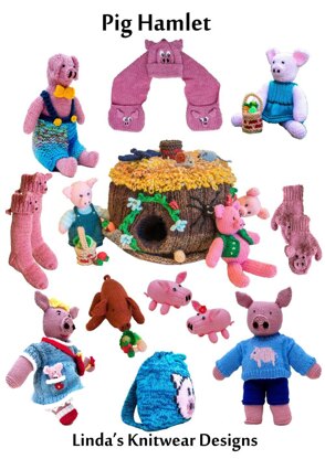 Pig Hamlet - toys, rucksack, hat, scarf, mittens & socks