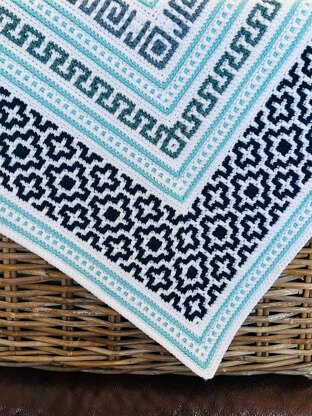 Aegean Ripple Mosaic Blanket