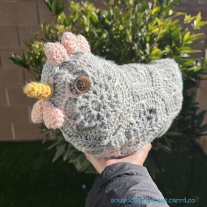 African Flower Granny Square Hen
