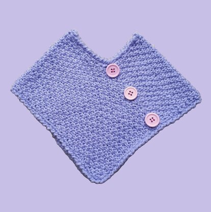 Lavender Poncho for Doll