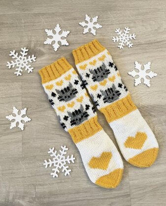 Kitty Cats wool socks