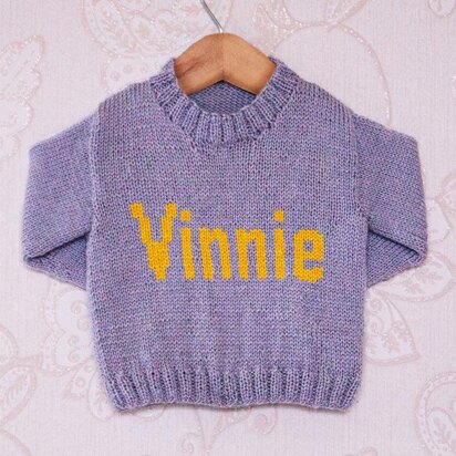 Intarsia - Vinnie Moniker Chart - Childrens Sweater