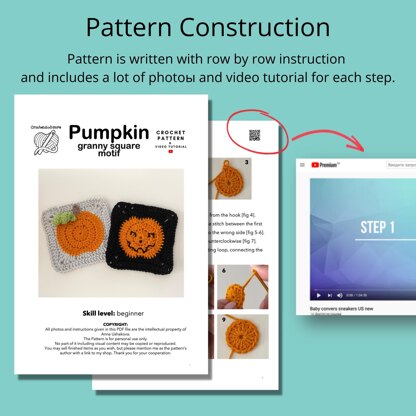 Granny square pumpkin Halloween