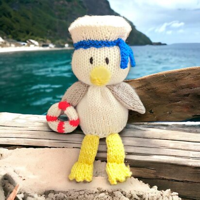 Sailor Seagull choc orange cover / Bird toy - knitting pattern