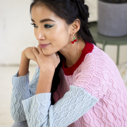 Women's Lollipop Pullover in Universal Yarn Fibra Natura Donnina - Downloadable PDF