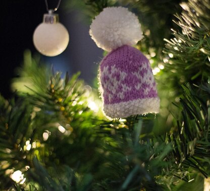 Christmas Glamour Mini Snowflake Beanie Decoration