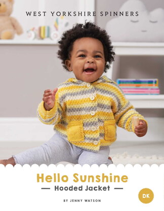 Hello Sunshine Hooded Jacket in West Yorkshire Spinners  Bo Peep Luxury Baby DK - DBP0216 - Downloadable PDF