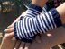 Striped Fingerless Gloves