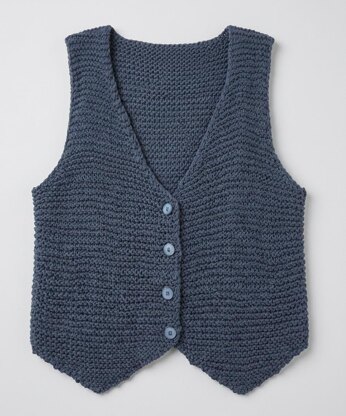 Beginner Friendly Garter Stitch Knitted Waistcoat