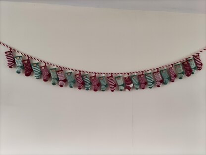 Christmas Stocking Advent Calendar Garland