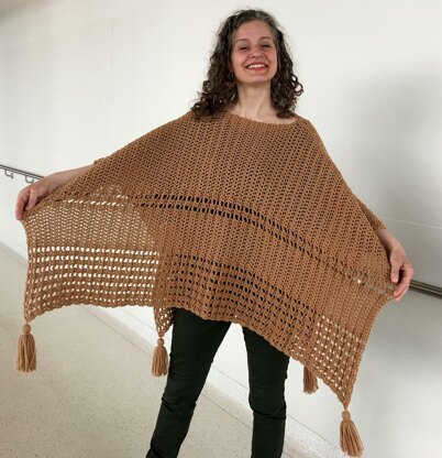 Crochet Poncho Pattern: Sew Easy Two-Rectangle Poncho