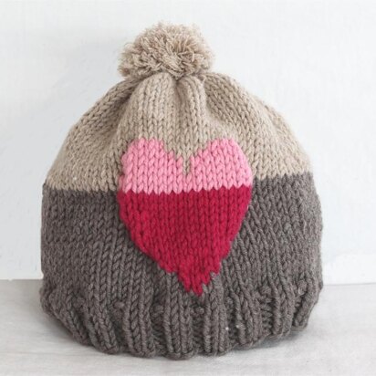 Sweet Heart Hat - knitting pattern