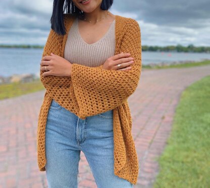 Lightweight yellow outlet cardigan