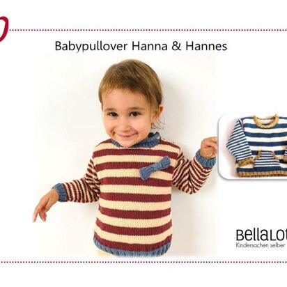 Strickanleitung Babypullover Hanna & Hannes in den Größen 62 bis 92, für mutige Anfänger