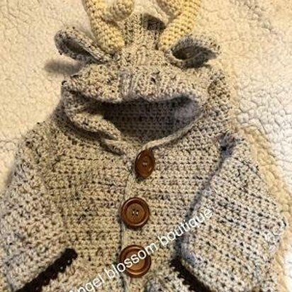 Crochet Baby Deer Snowsuit