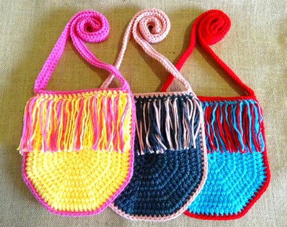 Girls Crochet Tassel bag