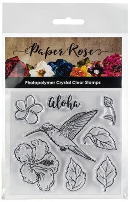 Paper Rose Clear Stamps - Hummingbird Garden