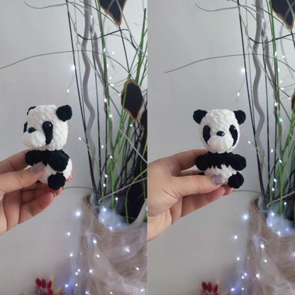 Crochet pattern Mini panda plushie