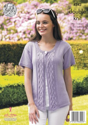 Cardigans in King Cole Bamboo Cotton DK - 4343 - Downloadable PDF