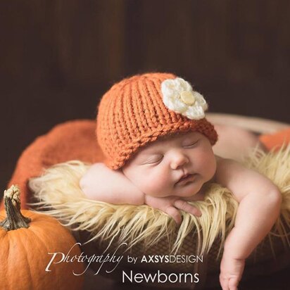 Baby Pumpkin Hat, Newborn Pumpkin Hat