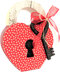 Foundations Decor Interchangeable "O" Wood Shape - February - Lock & Key, 4.5"X5.75"