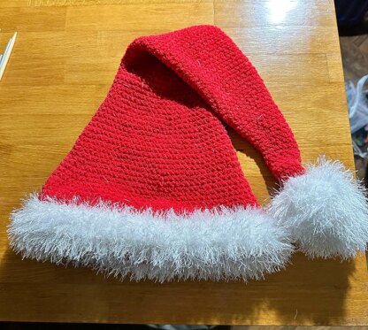 Adult Crocheted Santa Elf Hat