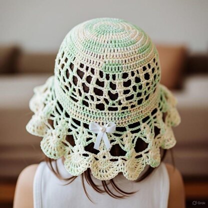 Easy Crochet Summer Hat Pattern – Cotton Sun Hat for Kids, Beginner-Friendly PDF