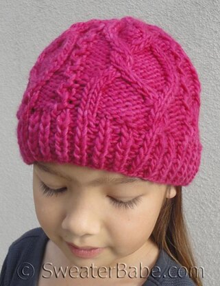 #160 Meandering Cables One-Ball Hat