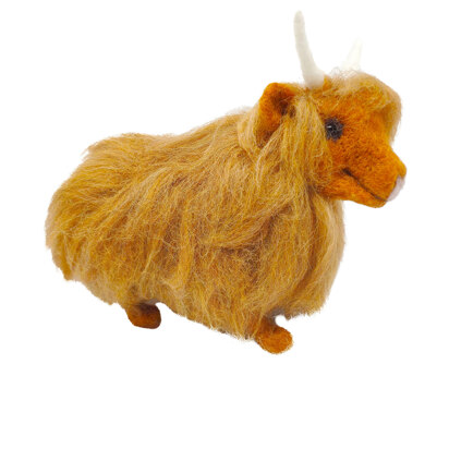 The Crafty Kit Company Highland Cow Needle Felting Kit - 190 x 290 x 94mm