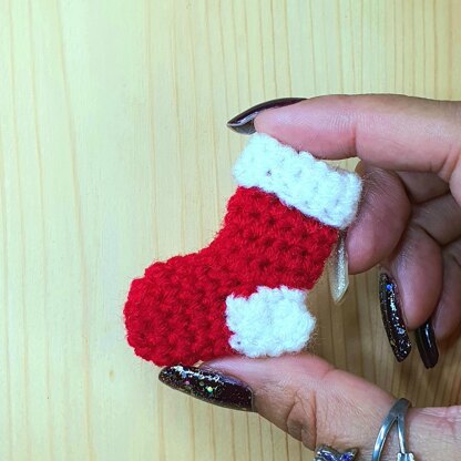 Mini Christmas stocking tree ornament