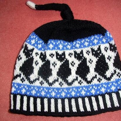 Black Cats beanie - knitting pattern