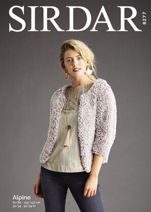 Woman's Cropped Cardigan in Sirdar Alpine - 8277 - Downloadable PDF