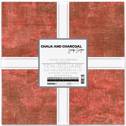 Robert Kaufman Chalk and Charcoal 10" Squares - Tahoe Colorstory - TEN-1236-42