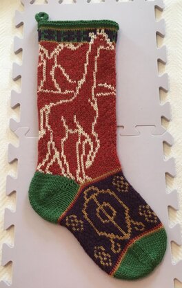 Christmas Giraffe Stocking