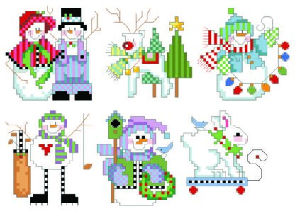 Checkered Ornaments Set 3 PDF