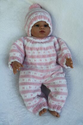 P89 Dolls Stripey Bodysuit and Hat