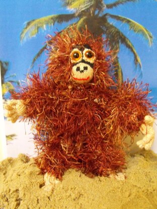 Ozzie Orangutan Toy Knitting Pattern