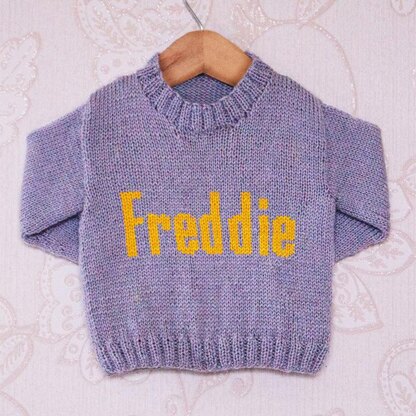 Intarsia - Freddie Moniker Chart - Childrens Sweater