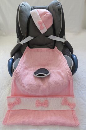 Buttons & Bows Baby Car Seat Blanket