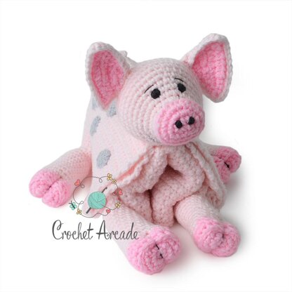 Cuddle and Play Pig Crochet Blanket King Cole Comfort Chunky