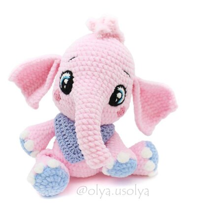 Sima the Elephant with bow and scarf (PDF + 5 Videos)