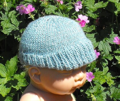 BABY SILK SUNDAY BEANIE CAP HAT KNITTING PATTERN - MADMONKEYKNITS