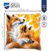 Vervaco Cushion Kit Foxes In Autumn Cross Stitch Kit - 40 x 40 cm / 16in x 16in