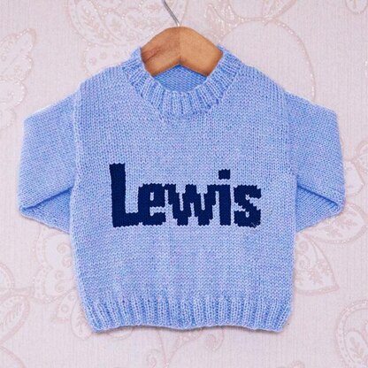 Intarsia - Lewis Moniker Chart - Childrens Sweater