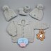 Noah baby cardigan, hat and booties knitting pattern 3 sizes 0-12mths