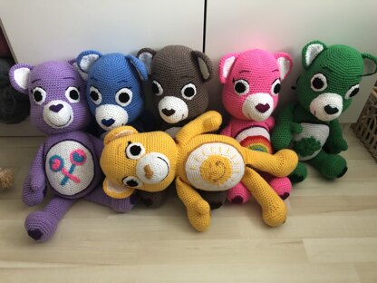 Colored Bears amigurumi