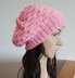 Audrey - 8ply block stitch slouchy beanie, sizes 2 years to lady